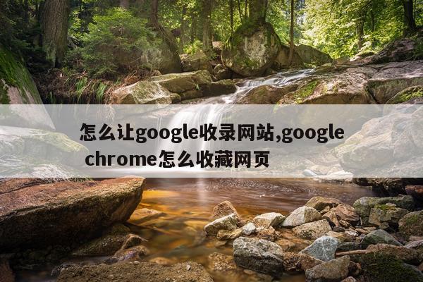 怎么让google收录网站,google chrome怎么收藏网页
