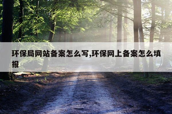 环保局网站备案怎么写,环保网上备案怎么填报