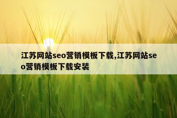 江苏网站seo营销模板下载,江苏网站seo营销模板下载安装