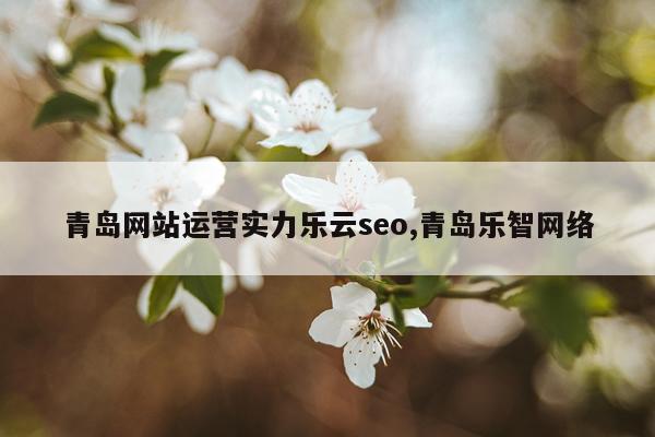 青岛网站运营实力乐云seo,青岛乐智网络