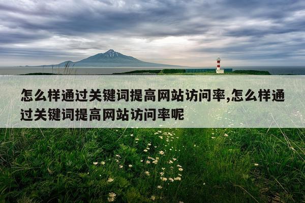 怎么样通过关键词提高网站访问率,怎么样通过关键词提高网站访问率呢