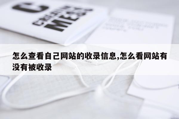 怎么查看自己网站的收录信息,怎么看网站有没有被收录