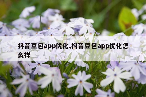 抖音豆包app优化,抖音豆包app优化怎么样