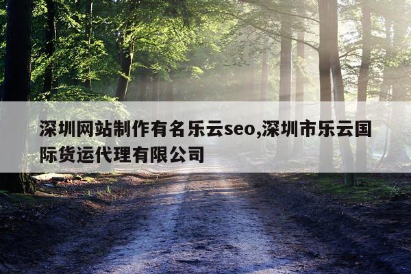 深圳网站制作有名乐云seo,深圳市乐云国际货运代理有限公司