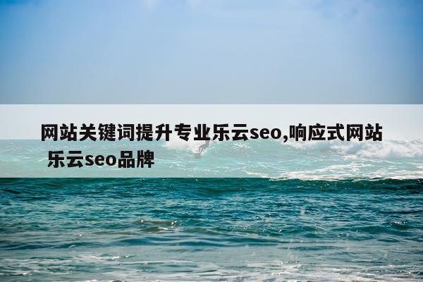 网站关键词提升专业乐云seo,响应式网站 乐云seo品牌
