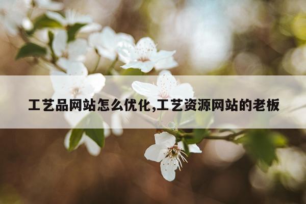 工艺品网站怎么优化,工艺资源网站的老板