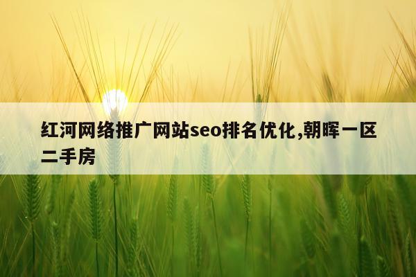 红河网络推广网站seo排名优化,朝晖一区二手房