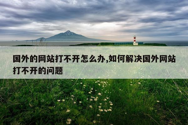 国外的网站打不开怎么办,如何解决国外网站打不开的问题