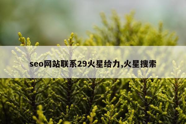 seo网站联系29火星给力,火星搜索