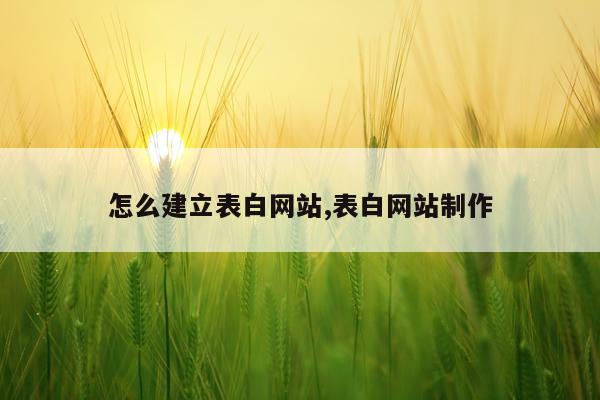 怎么建立表白网站,表白网站制作