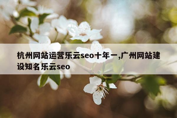 杭州网站运营乐云seo十年一,广州网站建设知名乐云seo