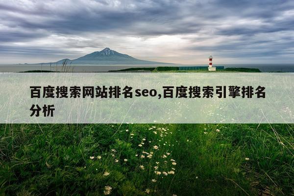 百度搜索网站排名seo,百度搜索引擎排名分析