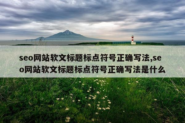 seo网站软文标题标点符号正确写法,seo网站软文标题标点符号正确写法是什么