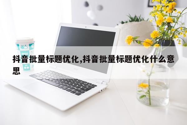 抖音批量标题优化,抖音批量标题优化什么意思