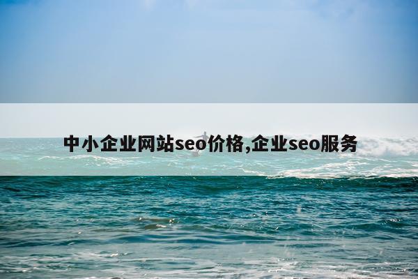 中小企业网站seo价格,企业seo服务