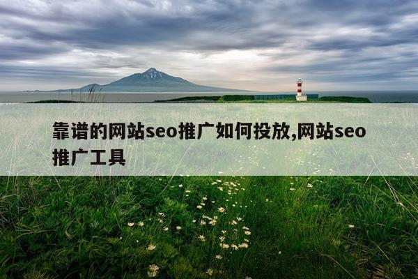 靠谱的网站seo推广如何投放,网站seo推广工具