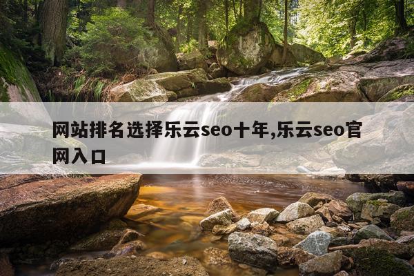 网站排名选择乐云seo十年,乐云seo官网入口
