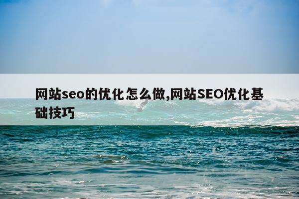网站seo的优化怎么做,网站SEO优化基础技巧