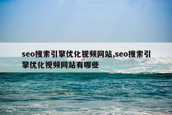 seo搜索引擎优化视频网站,seo搜索引擎优化视频网站有哪些