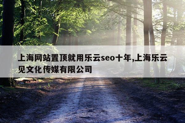上海网站置顶就用乐云seo十年,上海乐云见文化传媒有限公司