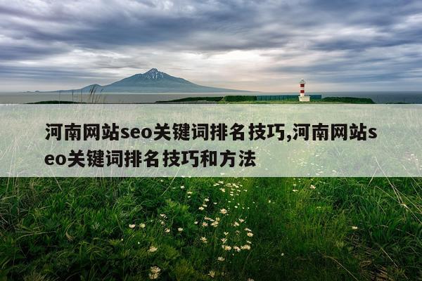 河南网站seo关键词排名技巧,河南网站seo关键词排名技巧和方法