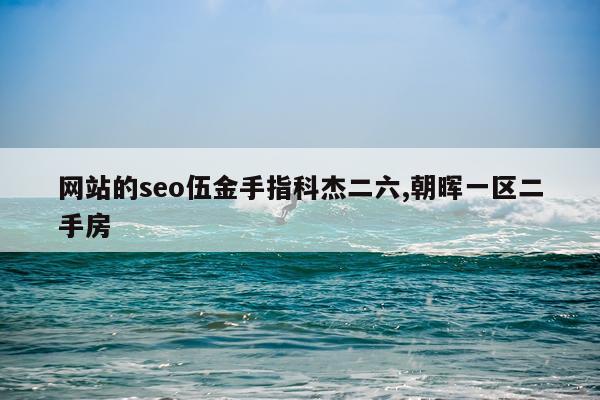 网站的seo伍金手指科杰二六,朝晖一区二手房