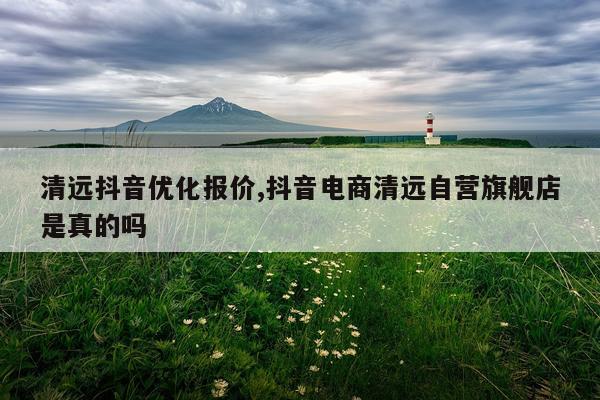 清远抖音优化报价,抖音电商清远自营旗舰店是真的吗