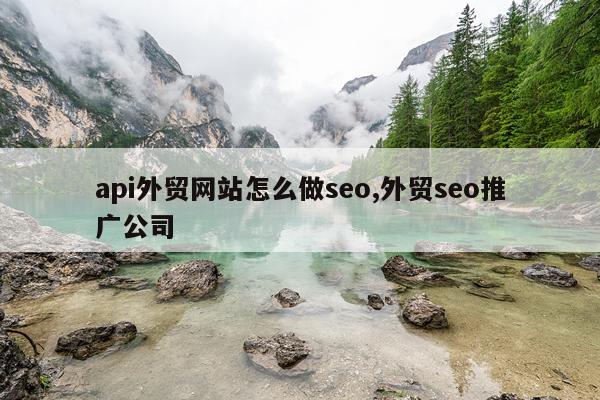 api外贸网站怎么做seo,外贸seo推广公司