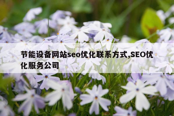 节能设备网站seo优化联系方式,SEO优化服务公司