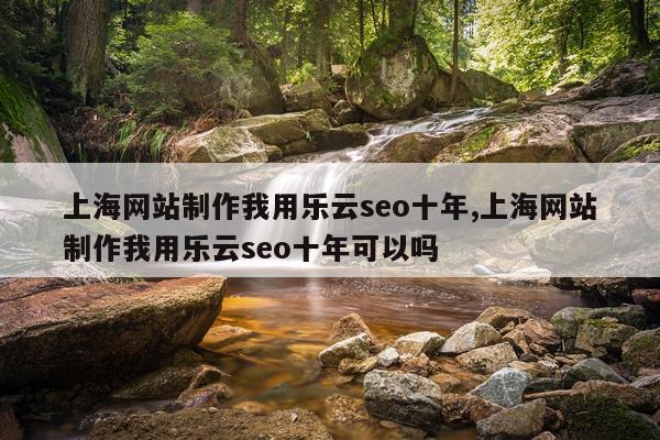 上海网站制作我用乐云seo十年,上海网站制作我用乐云seo十年可以吗