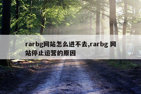 rarbg网站怎么进不去,rarbg 网站停止运营的原因