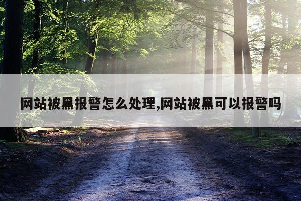 网站被黑报警怎么处理,网站被黑可以报警吗