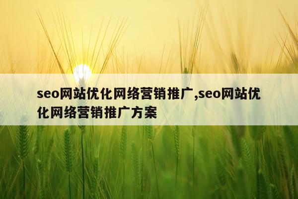 seo网站优化网络营销推广,seo网站优化网络营销推广方案