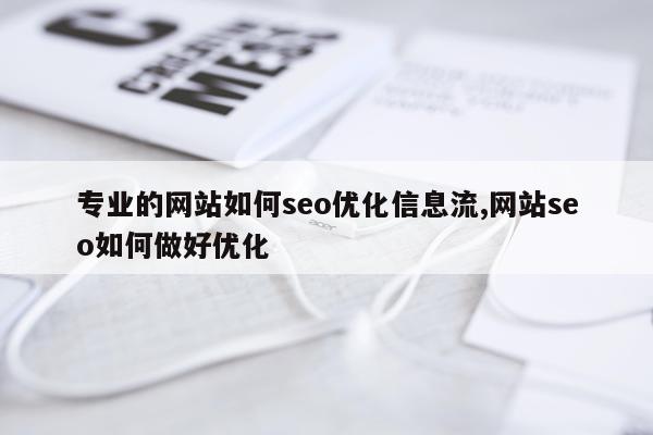 专业的网站如何seo优化信息流,网站seo如何做好优化