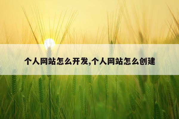 个人网站怎么开发,个人网站怎么创建