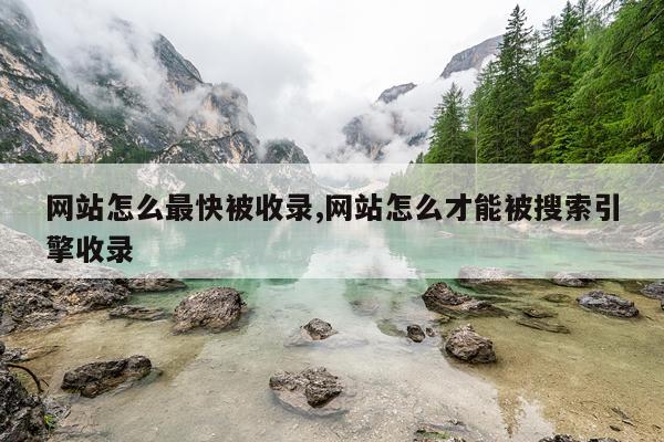 网站怎么最快被收录,网站怎么才能被搜索引擎收录