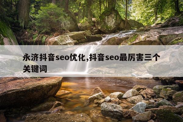 永济抖音seo优化,抖音seo最厉害三个关键词