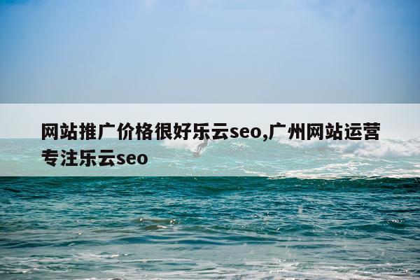 网站推广价格很好乐云seo,广州网站运营专注乐云seo