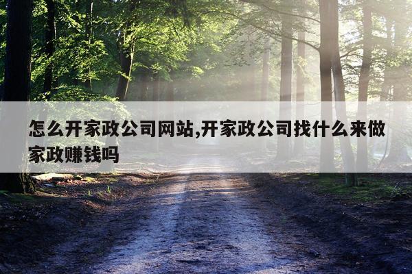 怎么开家政公司网站,开家政公司找什么来做家政赚钱吗