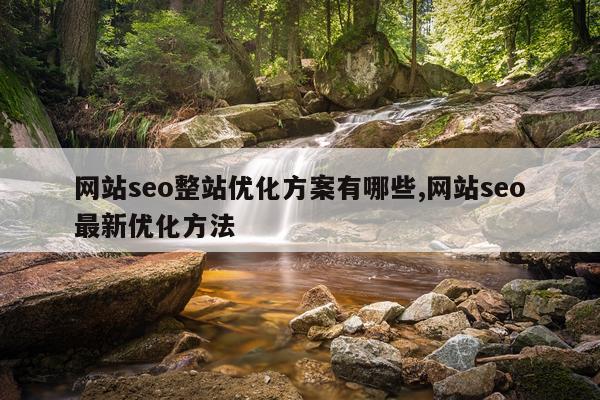 网站seo整站优化方案有哪些,网站seo最新优化方法