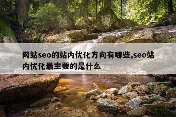 网站seo的站内优化方向有哪些,seo站内优化最主要的是什么