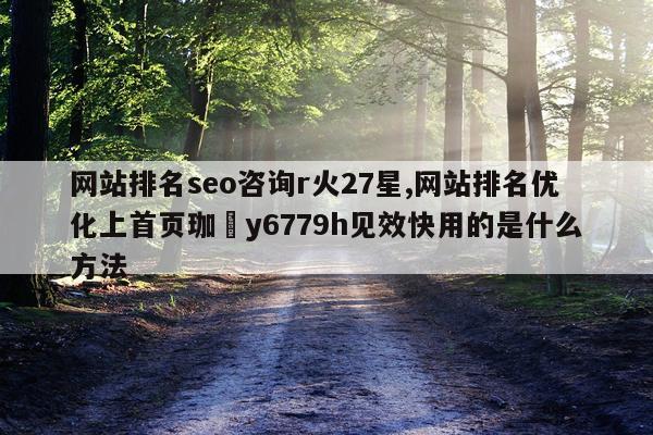网站排名seo咨询r火27星,网站排名优化上首页珈嶶y6779h见效快用的是什么方法