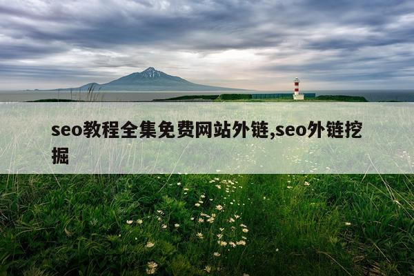 seo教程全集免费网站外链,seo外链挖掘
