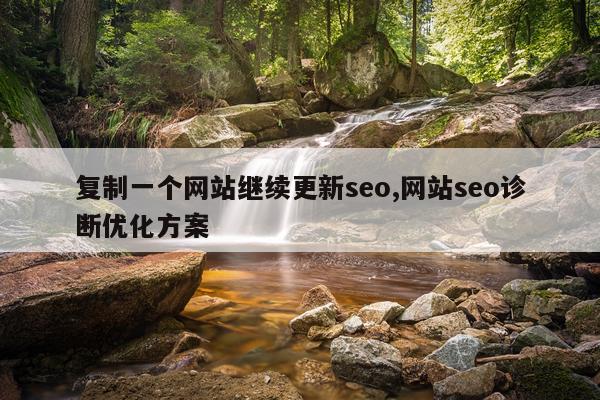 复制一个网站继续更新seo,网站seo诊断优化方案