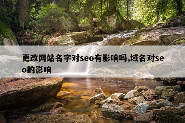 更改网站名字对seo有影响吗,域名对seo的影响