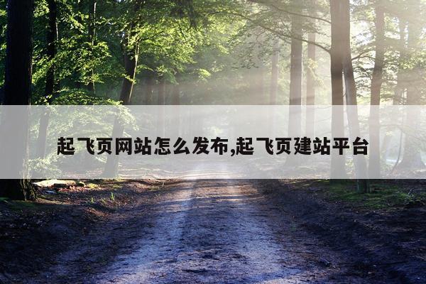 起飞页网站怎么发布,起飞页建站平台