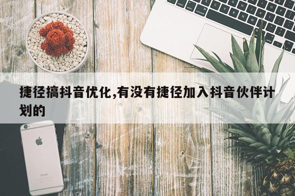 捷径搞抖音优化,有没有捷径加入抖音伙伴计划的