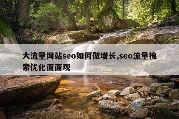 大流量网站seo如何做增长,seo流量搜索优化面面观