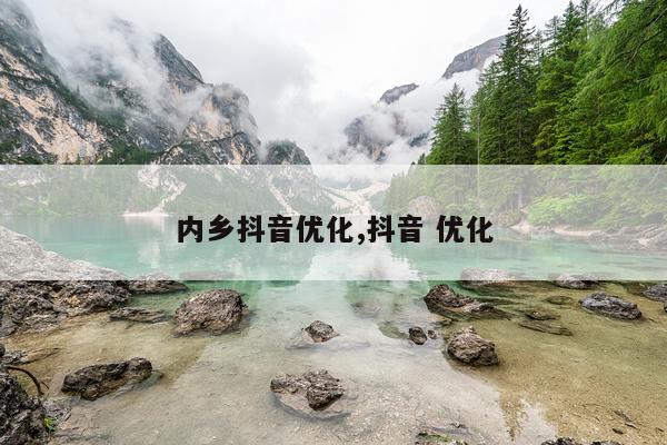 内乡抖音优化,抖音 优化