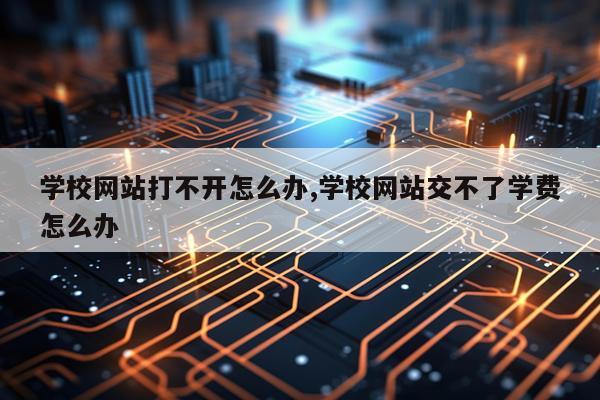 学校网站打不开怎么办,学校网站交不了学费怎么办